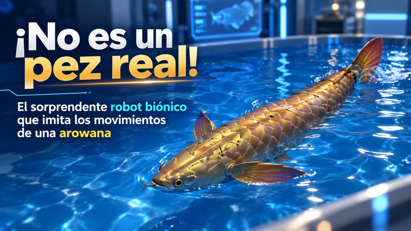 ¡No es un pez real! El sorprendente robot biónico que imita los movimientos de una arowana
